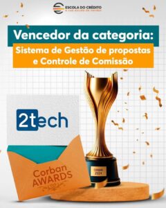 Fomos Eleitos o Melhor Sistema de Gestão de Propostas e Controle de Comissão em 2024!